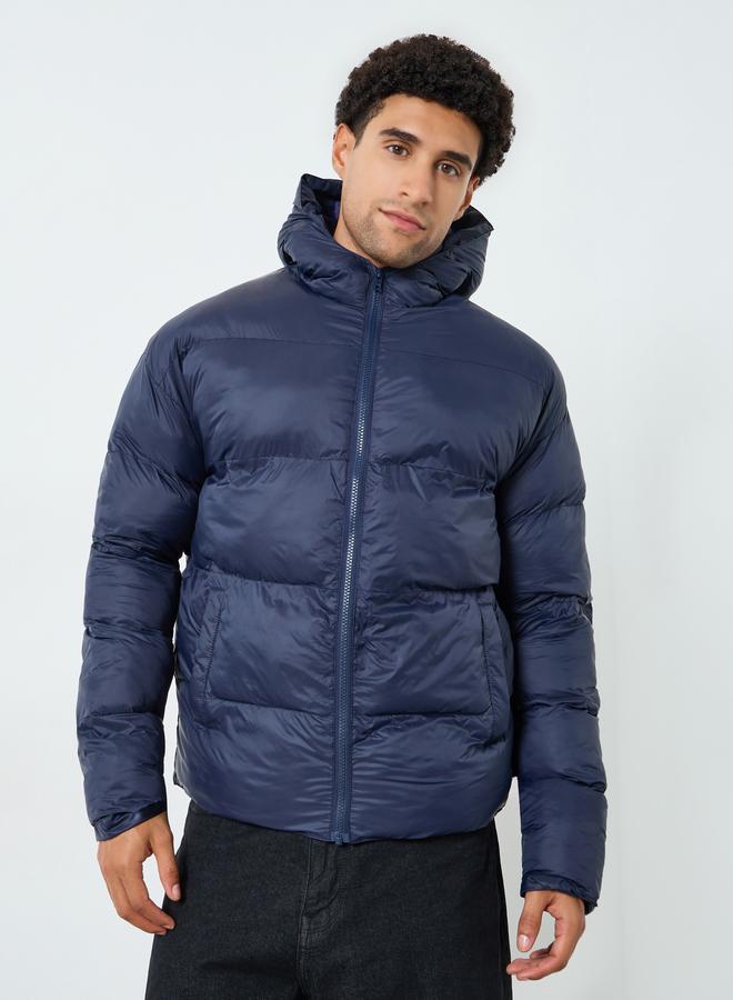 ستايلي جاكيت منفوخ سادة بقصة مريحة - Image 3